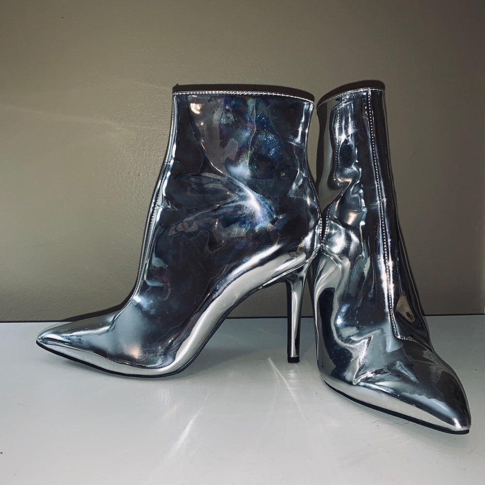 Metallic booties